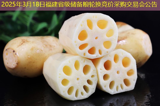 2025年3月18日福建省级储备粮轮换竞价采购交易会公告