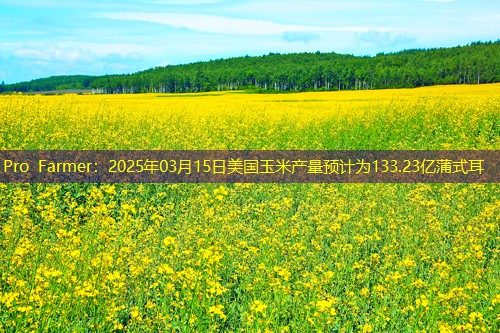 Pro Farmer：2025年03月15日美国玉米产量预计为133.23亿蒲式耳